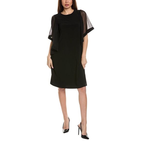 Joseph Ribkoff WomensMesh Angel Wing Mini Dress, Black